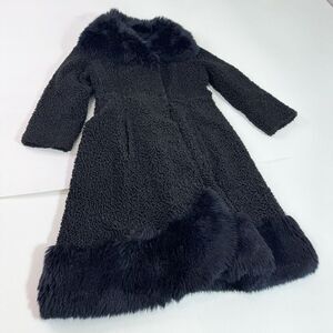 VTG Mozambigue Lenari Designed Late 40s Early 50s Faux Fur Coat Wrap Mob Wife